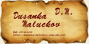 Dušanka Maluckov vizit kartica